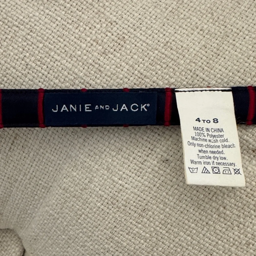 Janie and Jack Classic Navy and Red Bow Tie